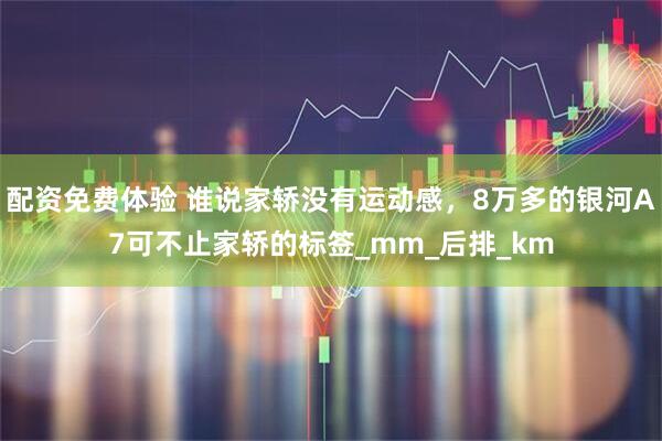 配资免费体验 谁说家轿没有运动感，8万多的银河A7可不止家轿的标签_mm_后排_km
