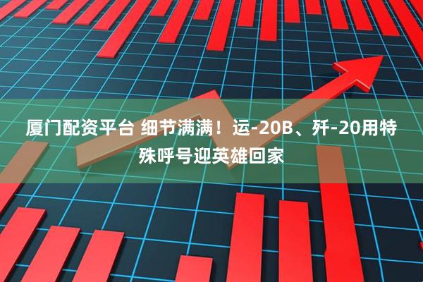 厦门配资平台 细节满满！运-20B、歼-20用特殊呼号迎英雄回家